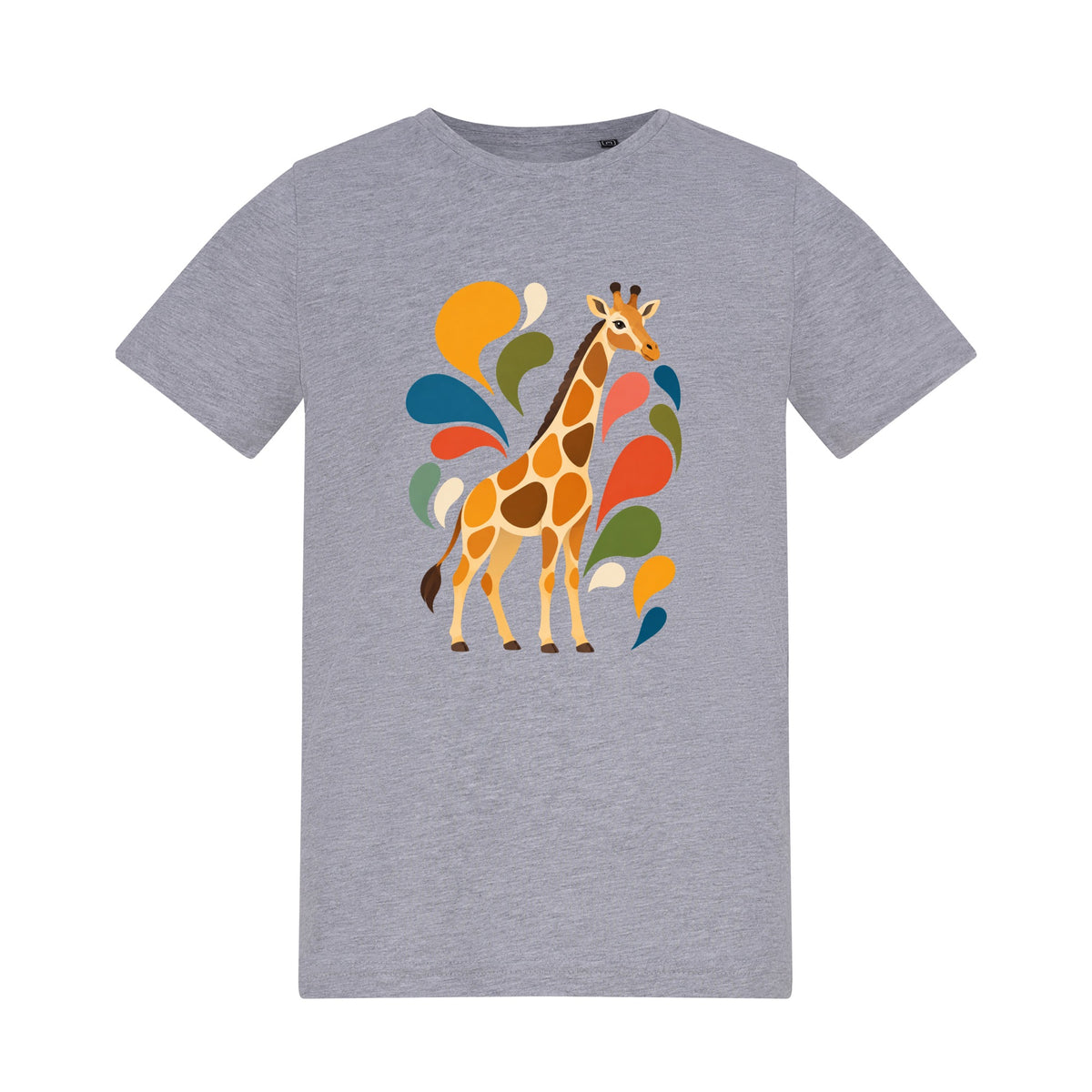 Sunlit Safari Kids' T-shirt - Freeform Fauna Heather Grey colour variant image