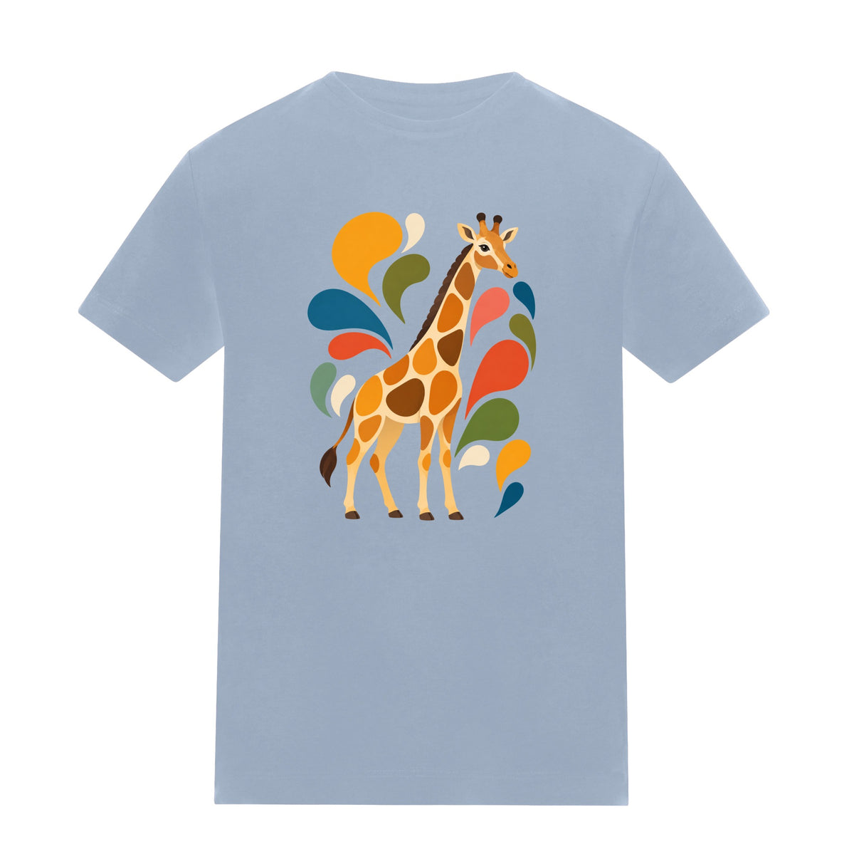 Sunlit Safari Kids' T-shirt - Freeform Fauna Sky Blue colour variant image