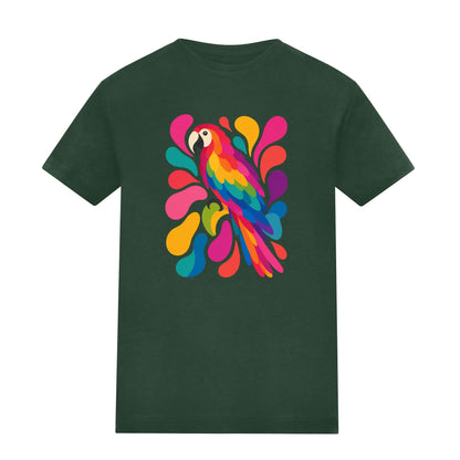 Tropical Burst Kids' T-shirt - Freeform Fauna Bottle Green colour variant image