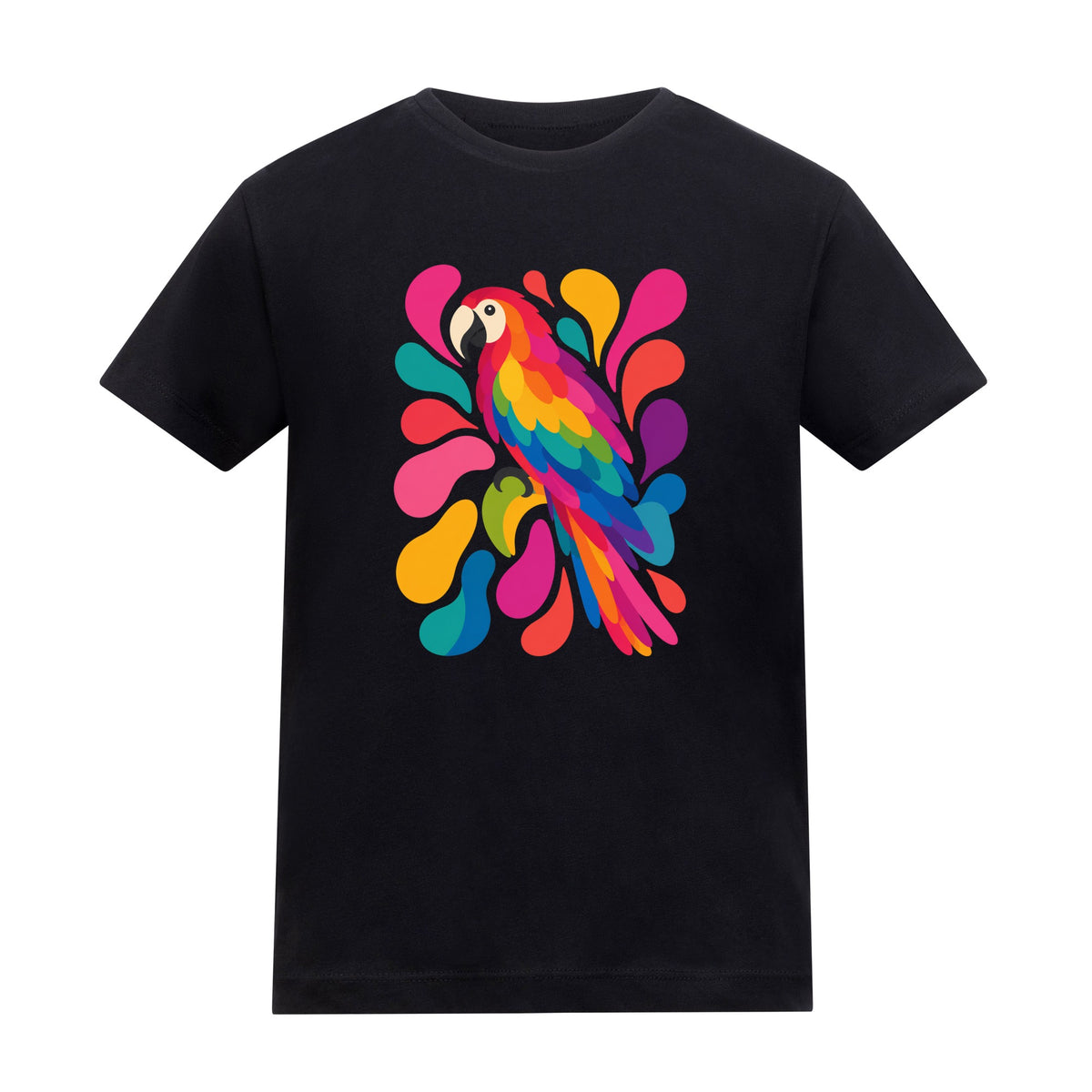 Tropical Burst Kids' T-shirt - Freeform Fauna Deep Black colour variant image