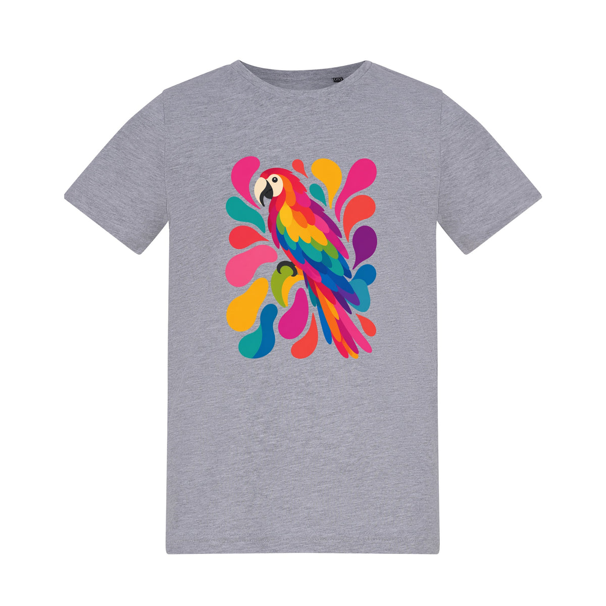 Tropical Burst Kids' T-shirt - Freeform Fauna Heather Grey colour variant image