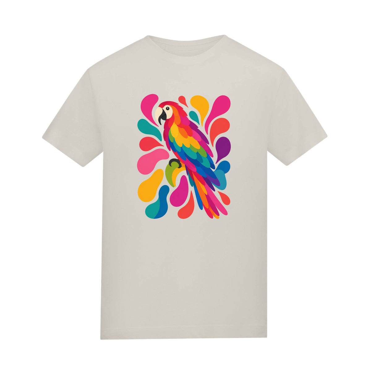 Tropical Burst Kids' T-shirt - Freeform Fauna Natural Stone colour variant image
