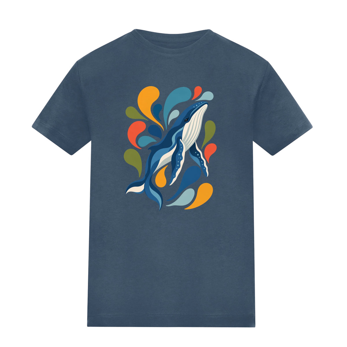 Ocean Song Kids' T-shirt - Freeform Fauna Airforce Blue colour variant image