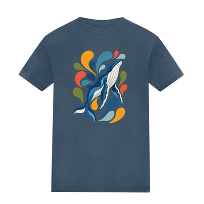 Ocean Song Kids' T-shirt - Freeform Fauna Airforce Blue colour variant image