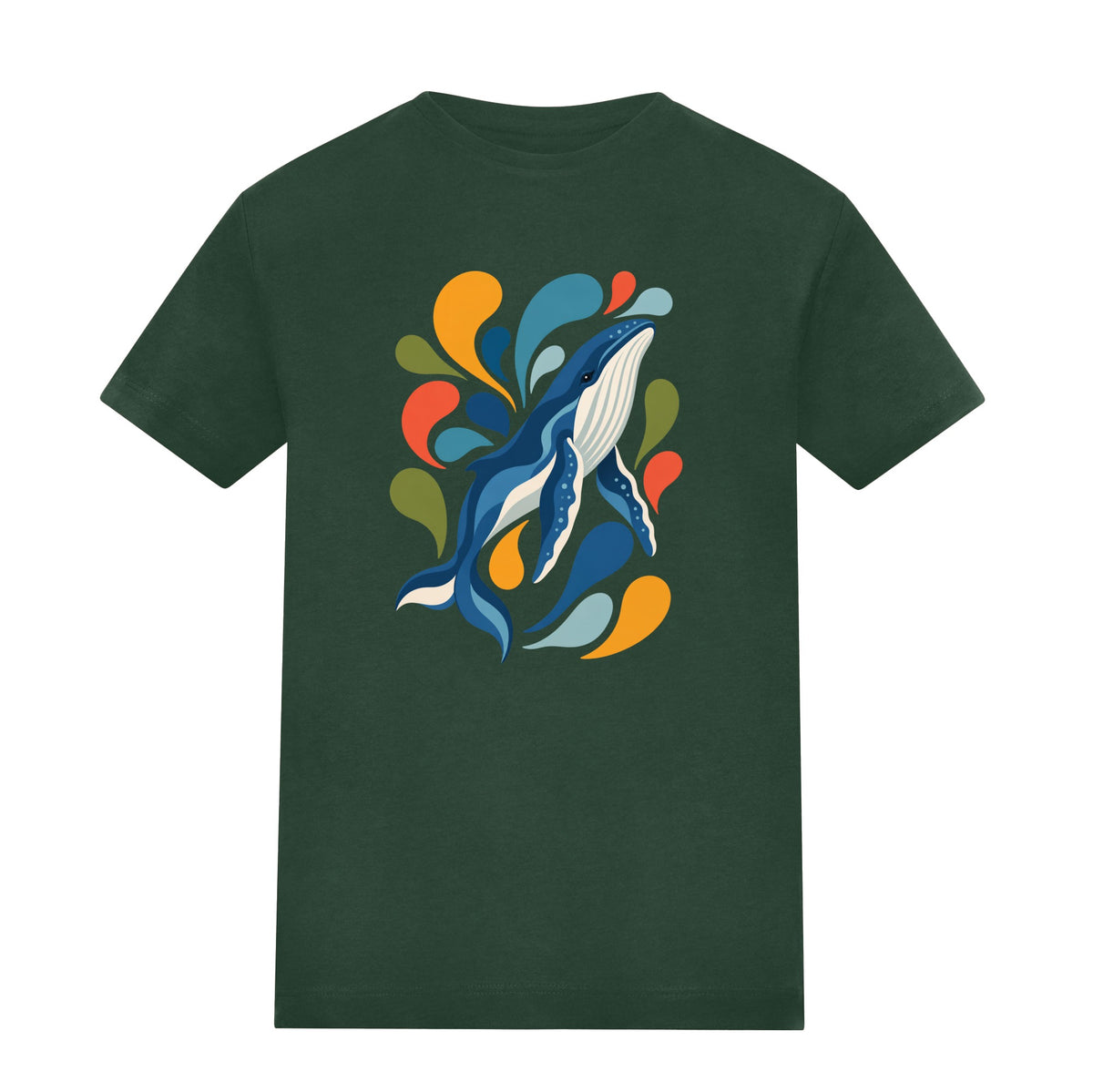 Ocean Song Kids' T-shirt - Freeform Fauna Bottle Green colour variant image