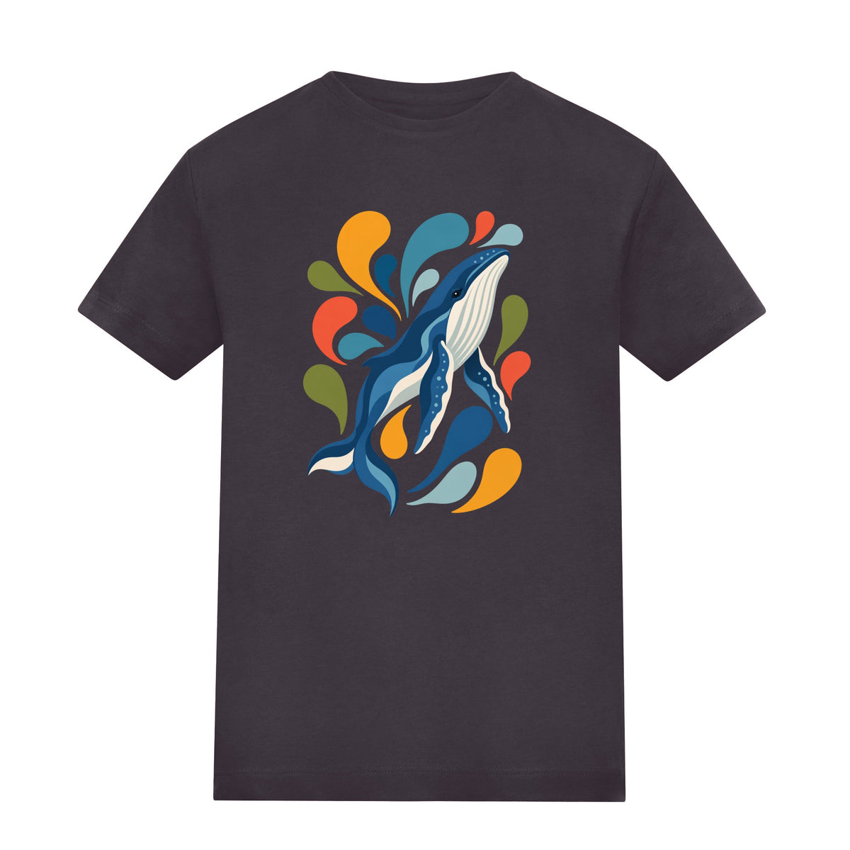 Ocean Song Kids' T-shirt - Freeform Fauna Solid Charcoal colour variant image