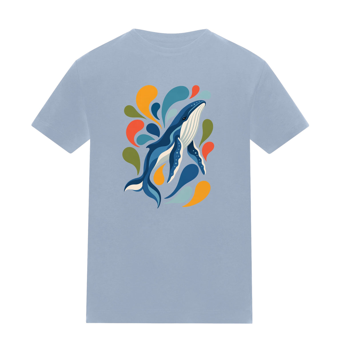 Ocean Song Kids' T-shirt - Freeform Fauna Sky Blue colour variant image