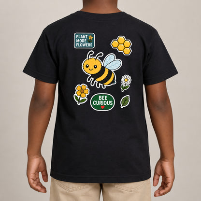 Bee Curious Kids' T-shirt - Badges of the Wild lead image