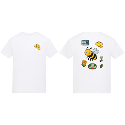 Bee Curious Kids' T-shirt - Badges of the Wild Arctic White colour variant image