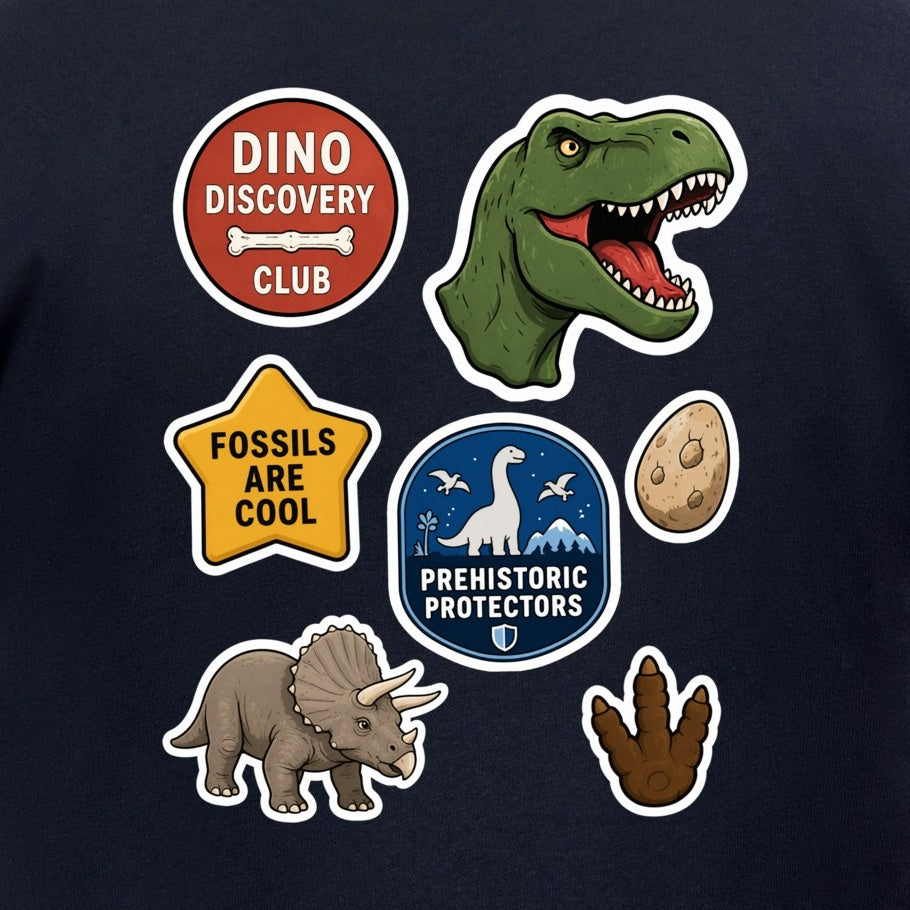 Dino Discovery Club Kids' T-shirt - Badges of the Wild gallery image 2