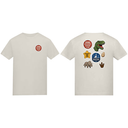 Dino Discovery Club Kids' T-shirt - Badges of the Wild Natural Stone colour variant image