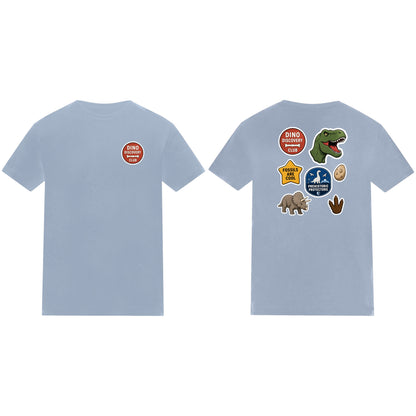 Dino Discovery Club Kids' T-shirt - Badges of the Wild Sky Blue colour variant image