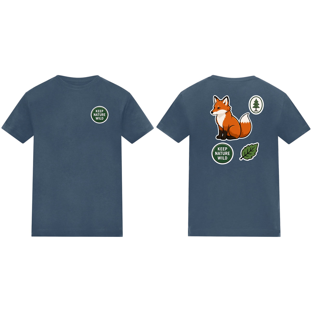Keep Nature Wild Kids' T-shirt - Badges of the Wild Airforce Blue colour variant image