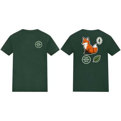 Keep Nature Wild Kids' T-shirt - Badges of the Wild Bottle Green colour variant image