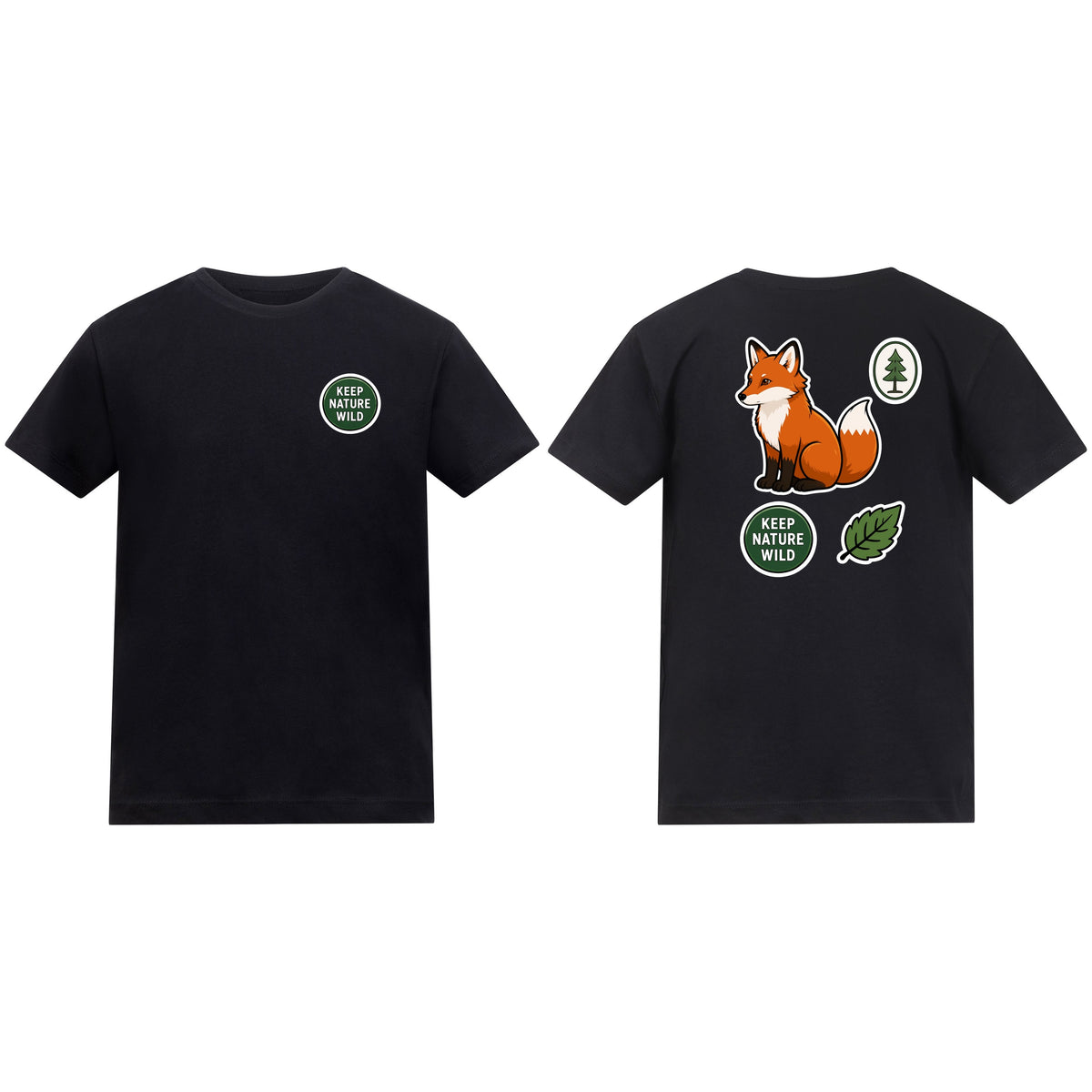Keep Nature Wild Kids' T-shirt - Badges of the Wild Deep Black colour variant image