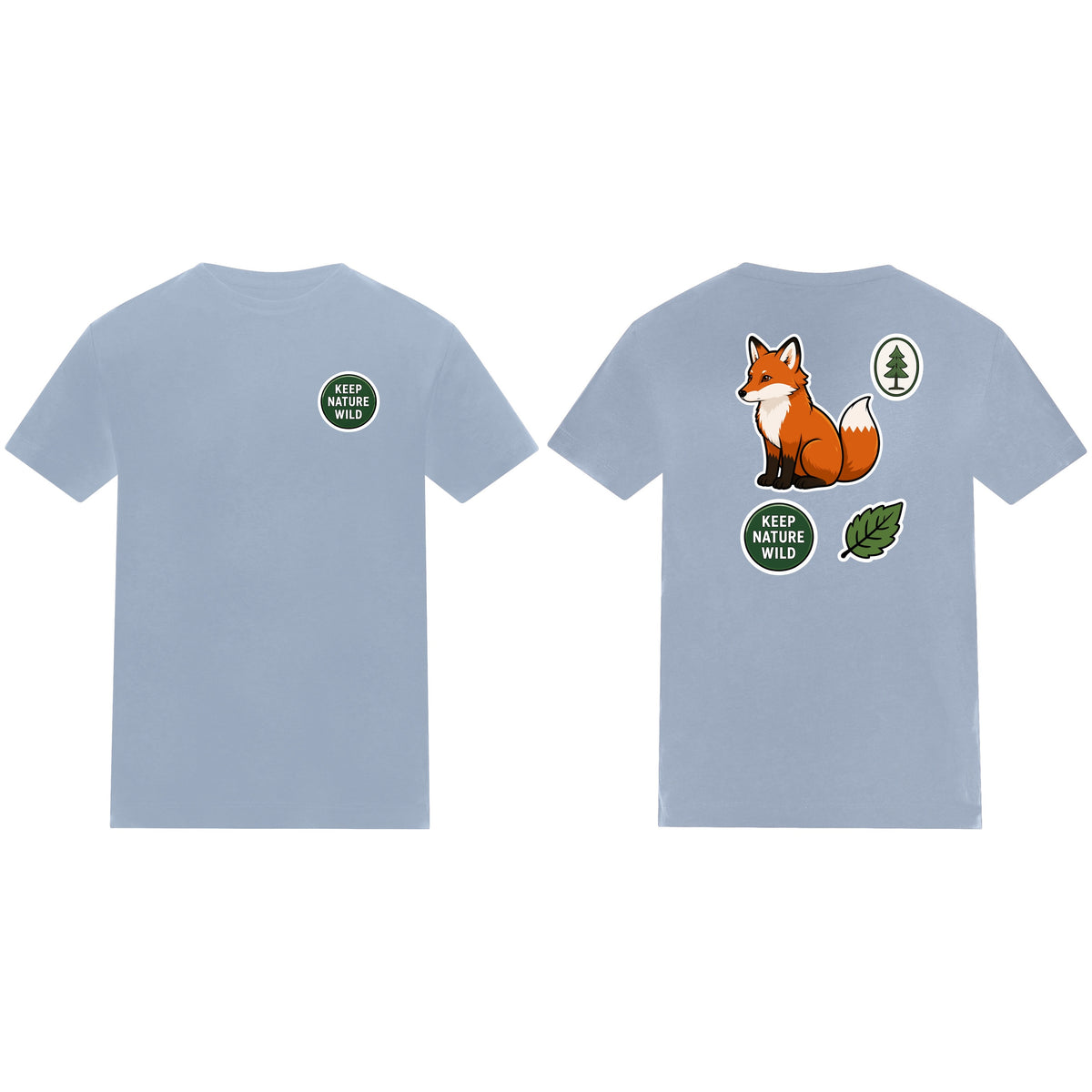 Keep Nature Wild Kids' T-shirt - Badges of the Wild Sky Blue colour variant image