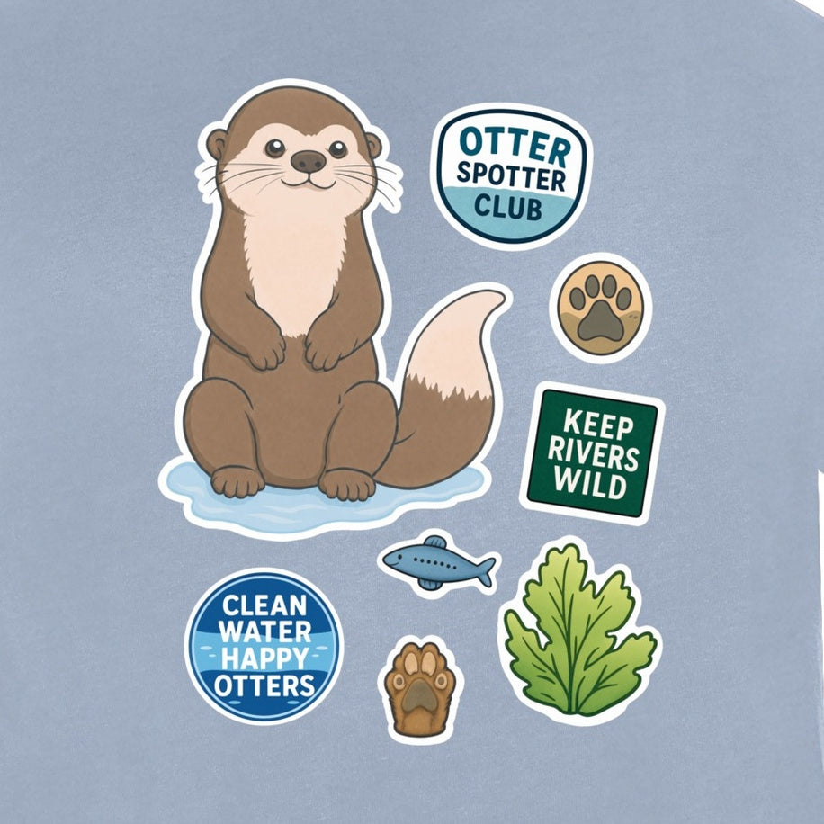 Otter Spotter Club Kids' T-shirt - Badges of the Wild gallery image 2