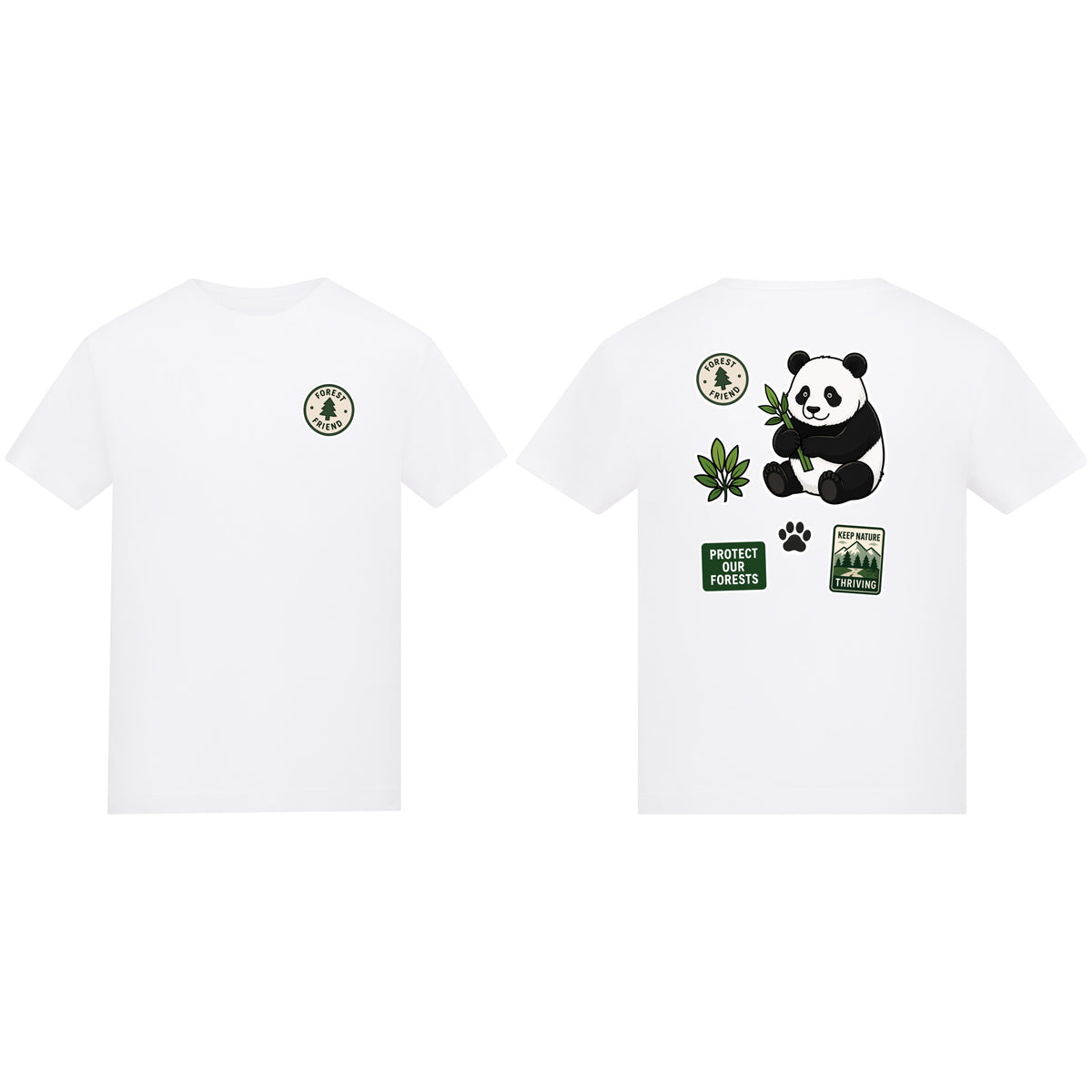 Forest Protector Kids' T-shirt - Badges of the Wild Arctic White colour variant image