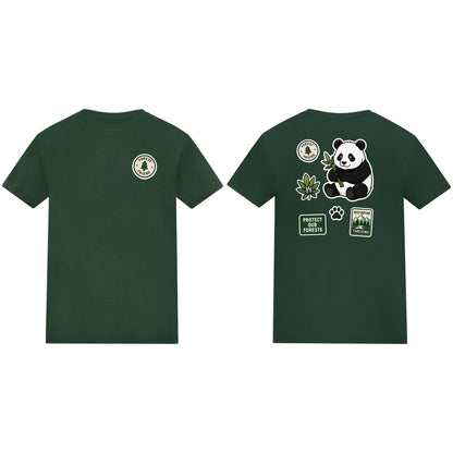 Forest Protector Kids' T-shirt - Badges of the Wild Bottle Green colour variant image
