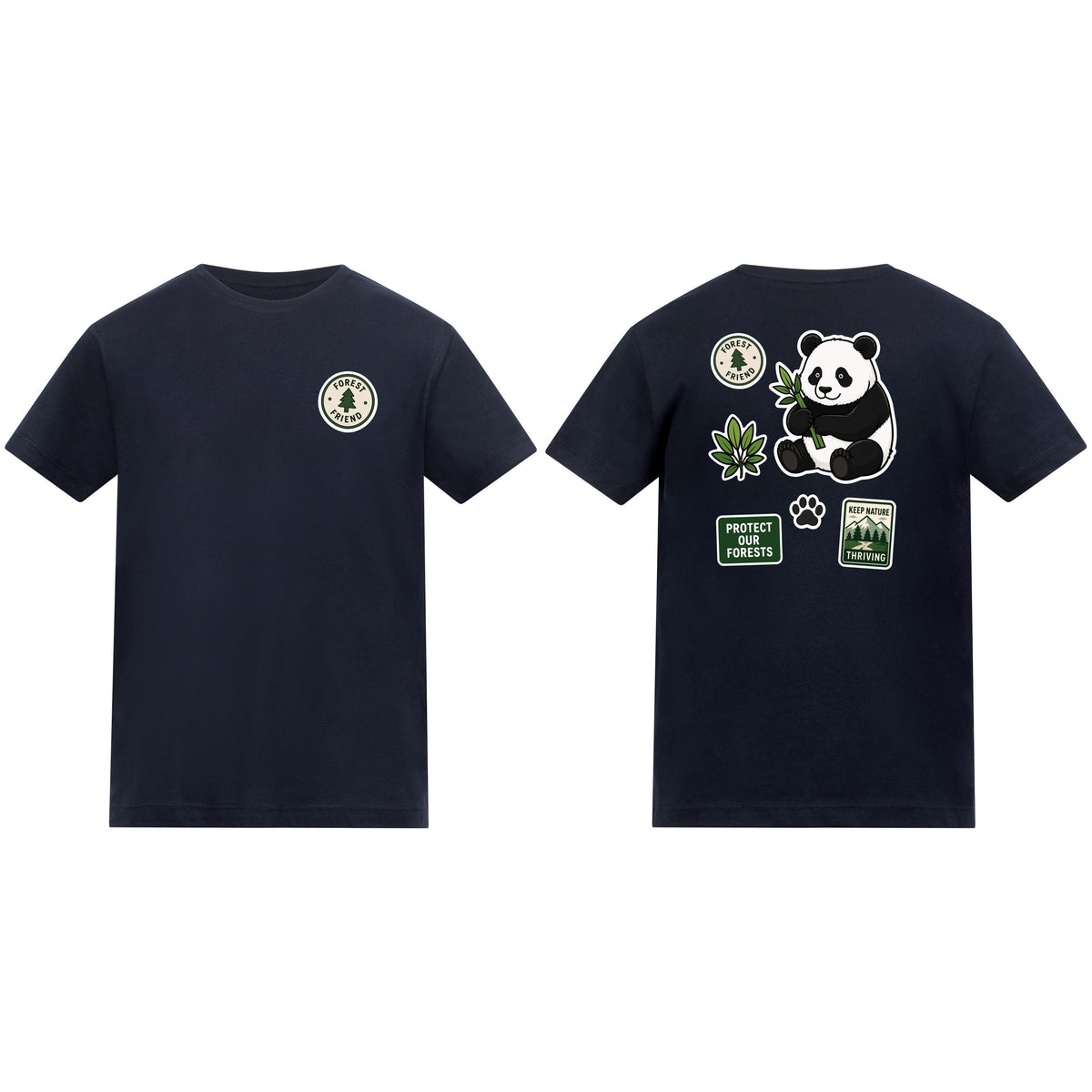 Forest Protector Kids' T-shirt - Badges of the Wild French Navy colour variant image