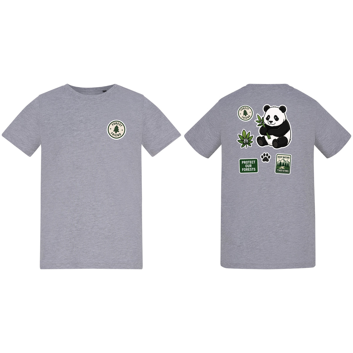 Forest Protector Kids' T-shirt - Badges of the Wild Heather Grey colour variant image