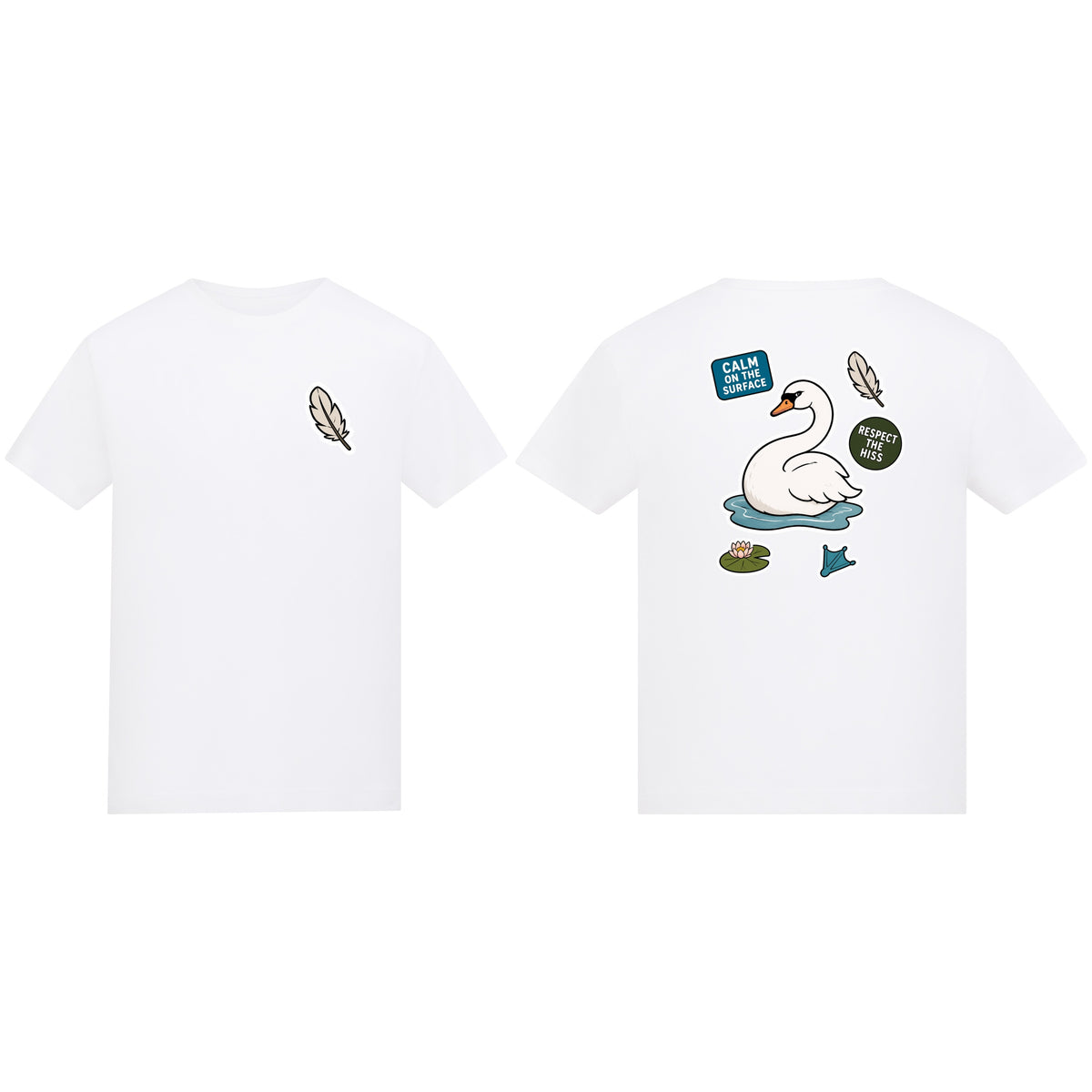 Calm on the Surface Kids' T-shirt - Badges of the Wild Arctic White colour variant image