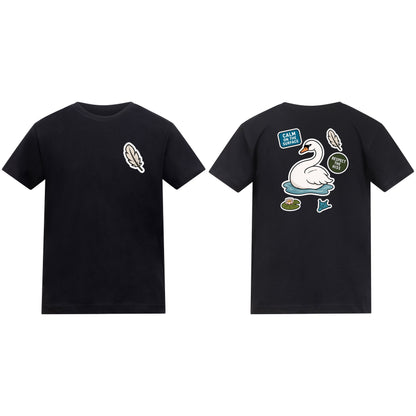 Calm on the Surface Kids' T-shirt - Badges of the Wild Deep Black colour variant image