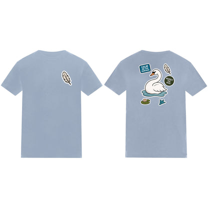 Calm on the Surface Kids' T-shirt - Badges of the Wild Sky Blue colour variant image