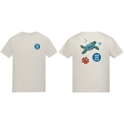 Save Our Seas Kids' T-shirt - Badges of the Wild Natural Stone colour variant image