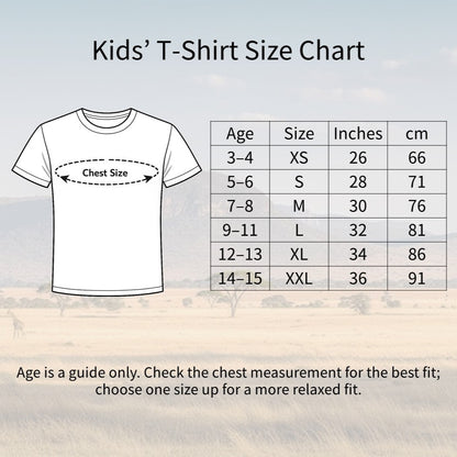 Save Our Seas Kids' T-shirt - Badges of the Wild semantic size guide