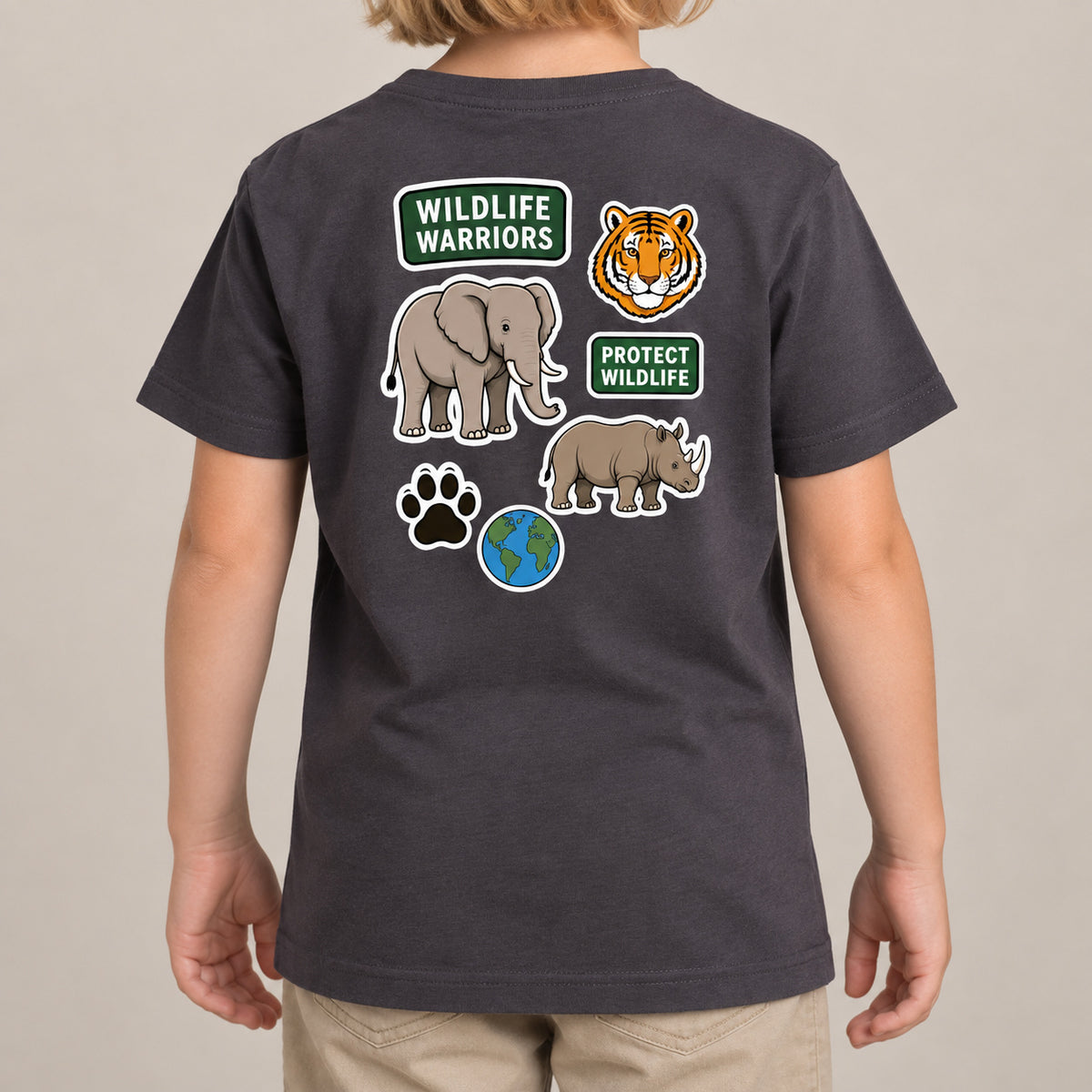 Wildlife Warriors Kids' T-shirt - Badges of the Wild lead image