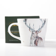 The Highlands Stag Bone China Mug by Meg Hawkins