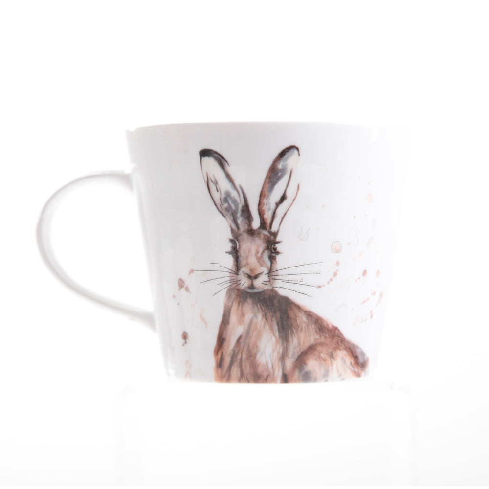 The Meadow Hare Bone China Mug by Meg Hawkins