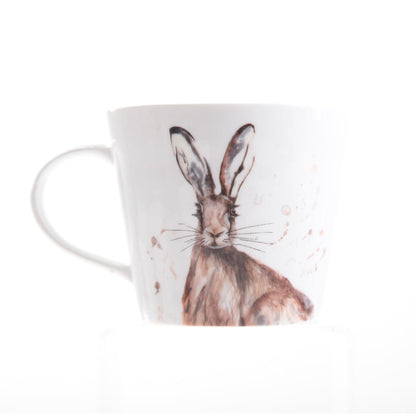 The Meadow Hare Bone China Mug by Meg Hawkins