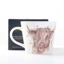 The Hebrides Highland Cow Bone China Mug by Meg Hawkins