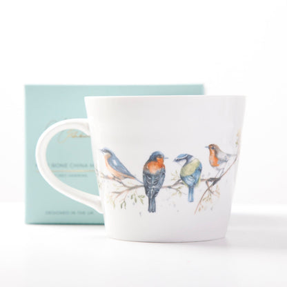 The Lookout British Birds Bone China Mug by Meg Hawkins