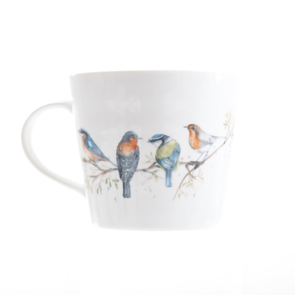 The Lookout British Birds Bone China Mug by Meg Hawkins