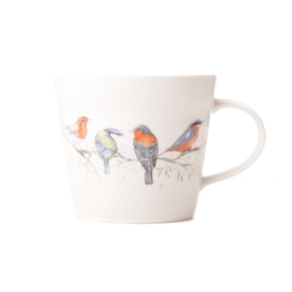 The Lookout British Birds Bone China Mug by Meg Hawkins