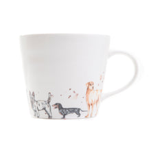 The Pooches Dogs Bone China Mug by Meg Hawkins