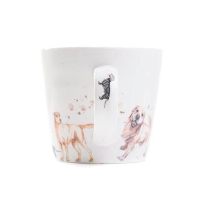 The Pooches Dogs Bone China Mug by Meg Hawkins