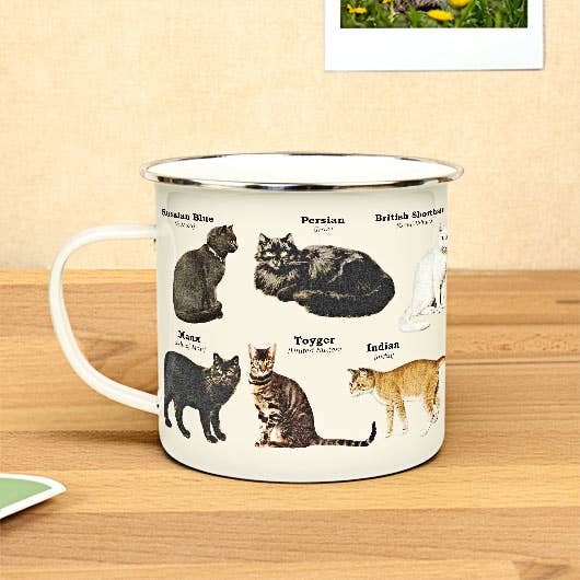 Cats Enamel Mug from Gift Republic