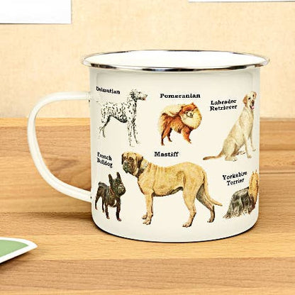 Dogs Enamel Mug from Gift Republic