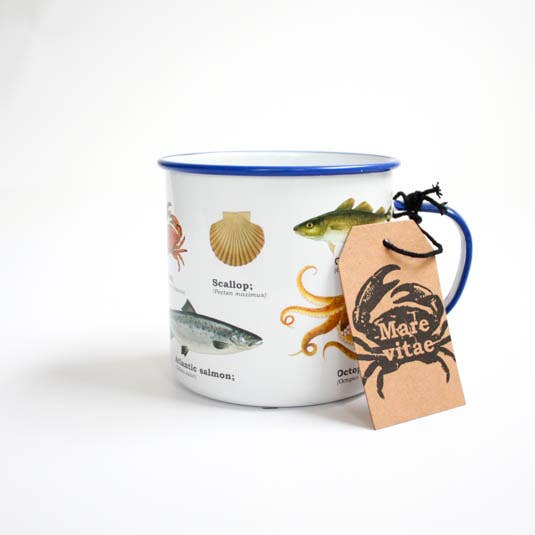 Sea Life Enamel Mug from Gift Republic