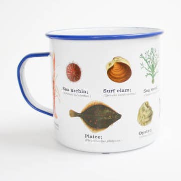 Sea Life Enamel Mug from Gift Republic
