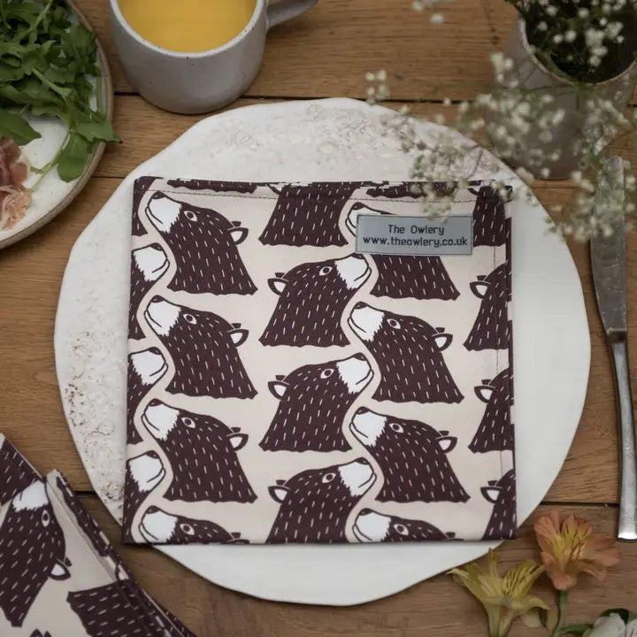 Bear Napkins Set of 2 from The Owlery