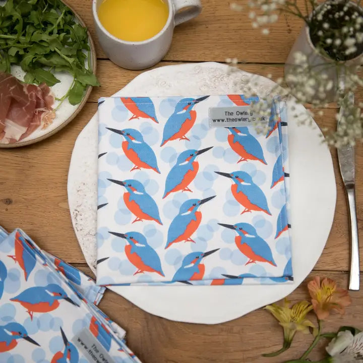 Kingfisher Napkins Set of 2 from The Owlery