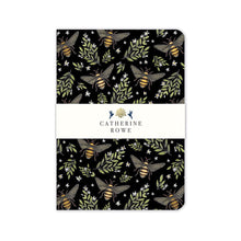 Honey Bee Pattern A5 Lined Notebook by Catherine Rowe