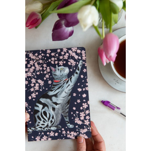 Sakura A5 Lined Notebook by Catherine Rowe