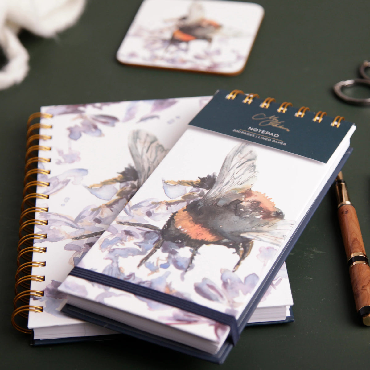 The Orchard Bee DL Lined Notepad by Meg Hawkins