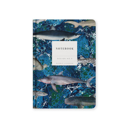 Marble Sharks A5 Hardback Notebook from Ohh Deer